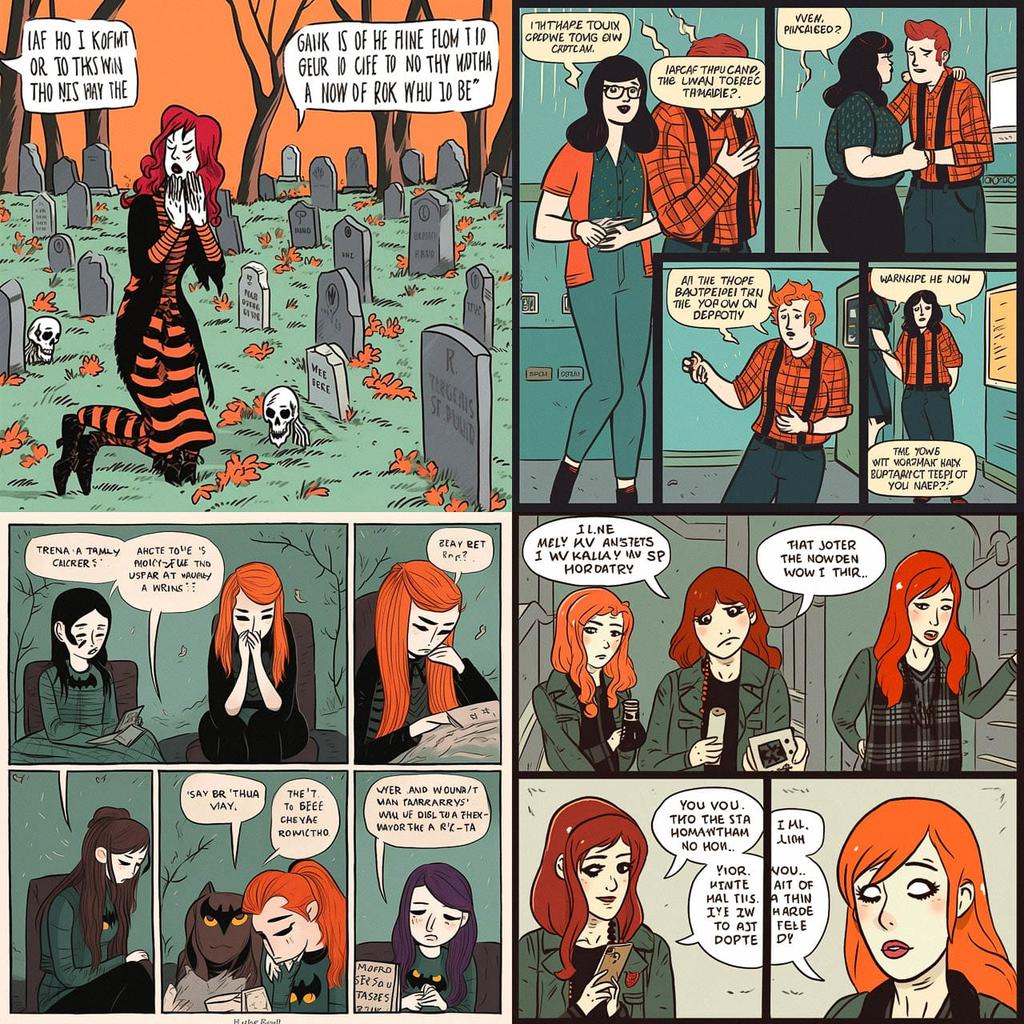 Kate Leth style, Midjourney V5, render 1 of 4