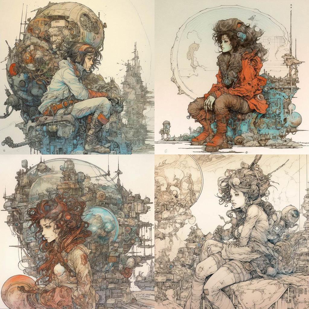 Katsuya Terada style, Midjourney V5, render 1 of 4