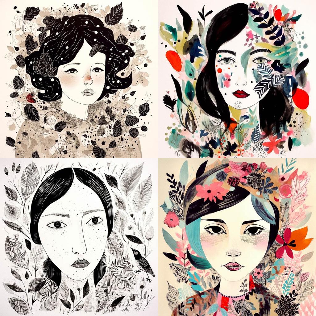 Katy Smail style, Midjourney V5, render 1 of 4