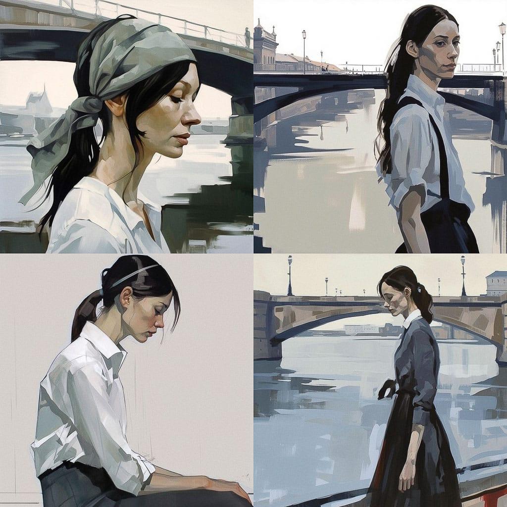Katya Gridneva style, Midjourney V5, render 1 of 4