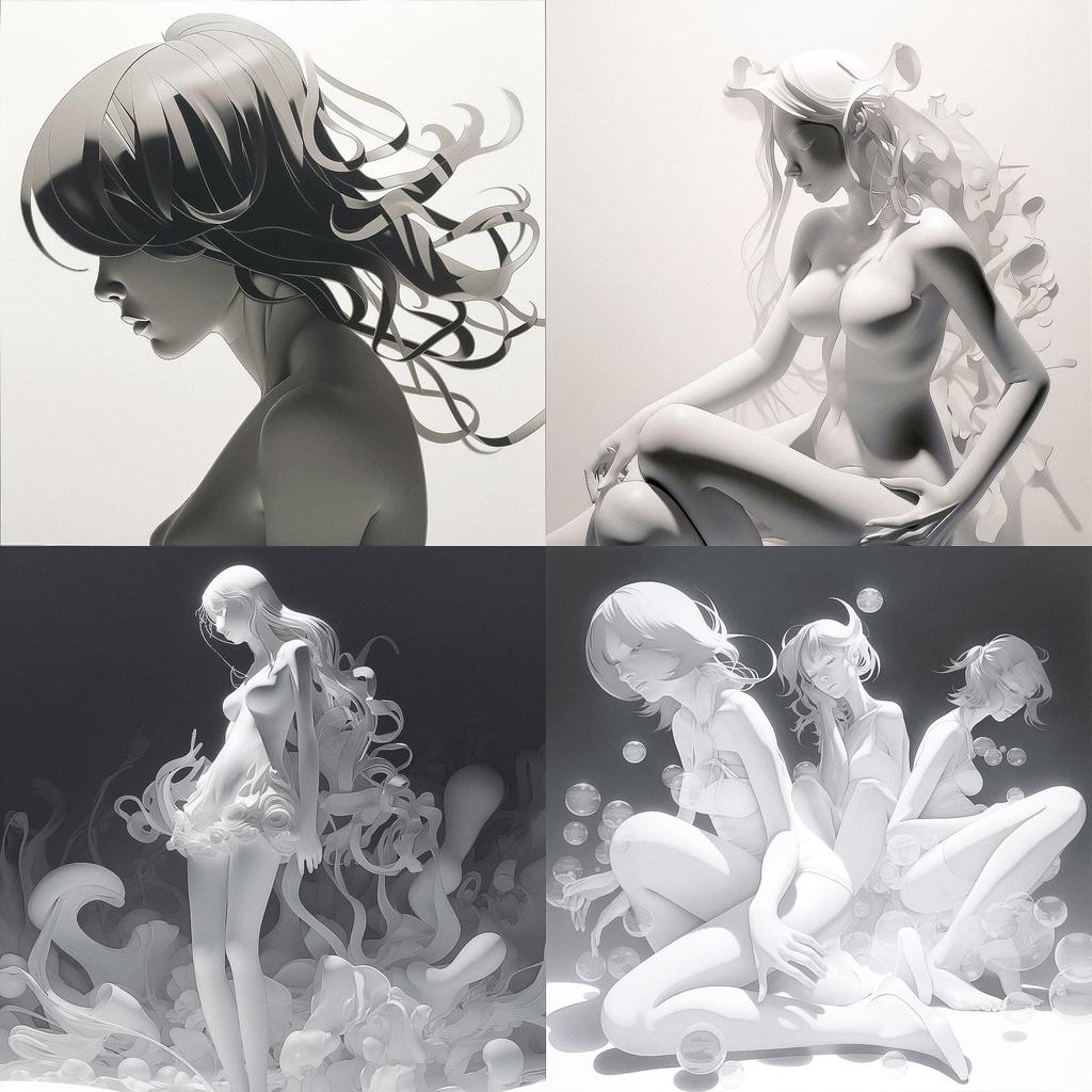 Kazuki Takamatsu style, Midjourney V5, render 1 of 4