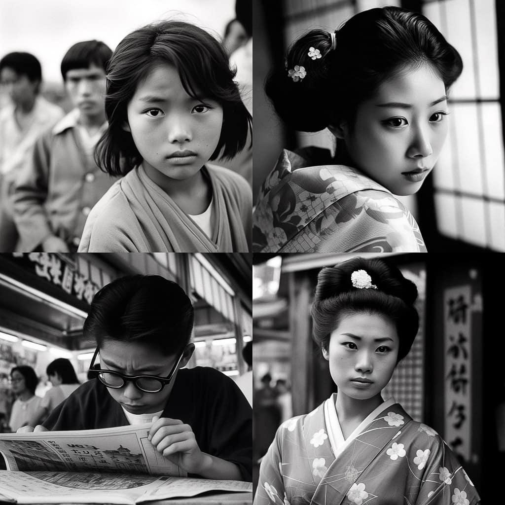 Ken Domon style, Midjourney V5, render 1 of 4