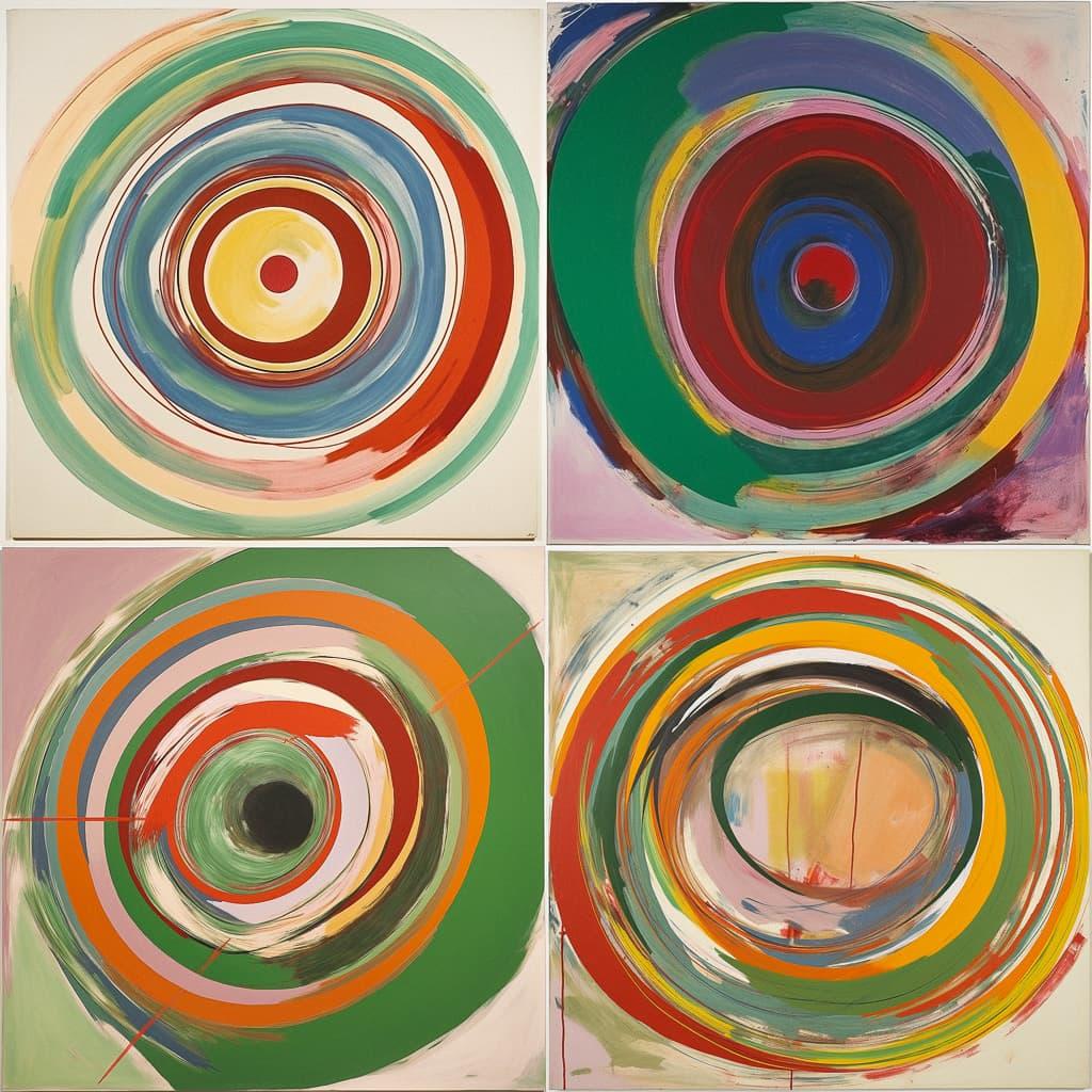 Kenneth Noland style, Midjourney V5, render 1 of 4