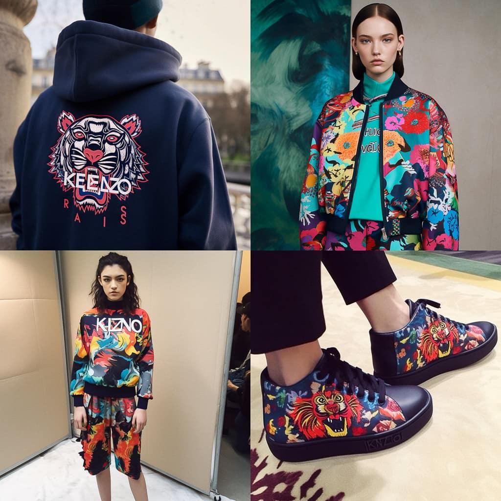 Kenzo style, Midjourney V5, render 1 of 4