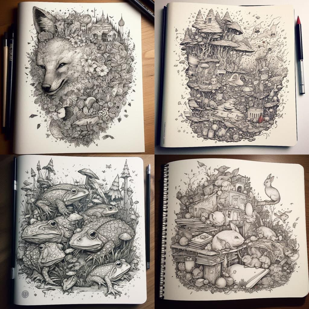 Kerby Rosanes style, Midjourney V5, render 1 of 4