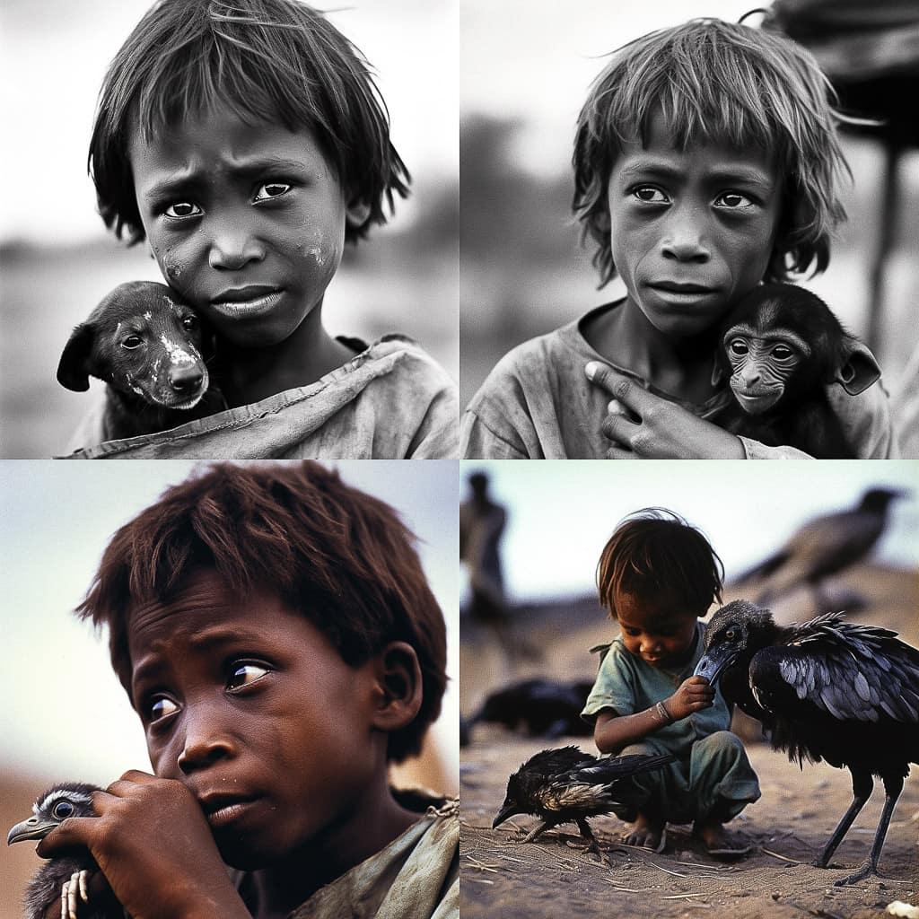 Kevin Carter style, Midjourney V5, render 1 of 4