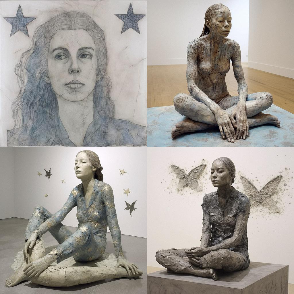 Kiki Smith style, Midjourney V5, render 1 of 4