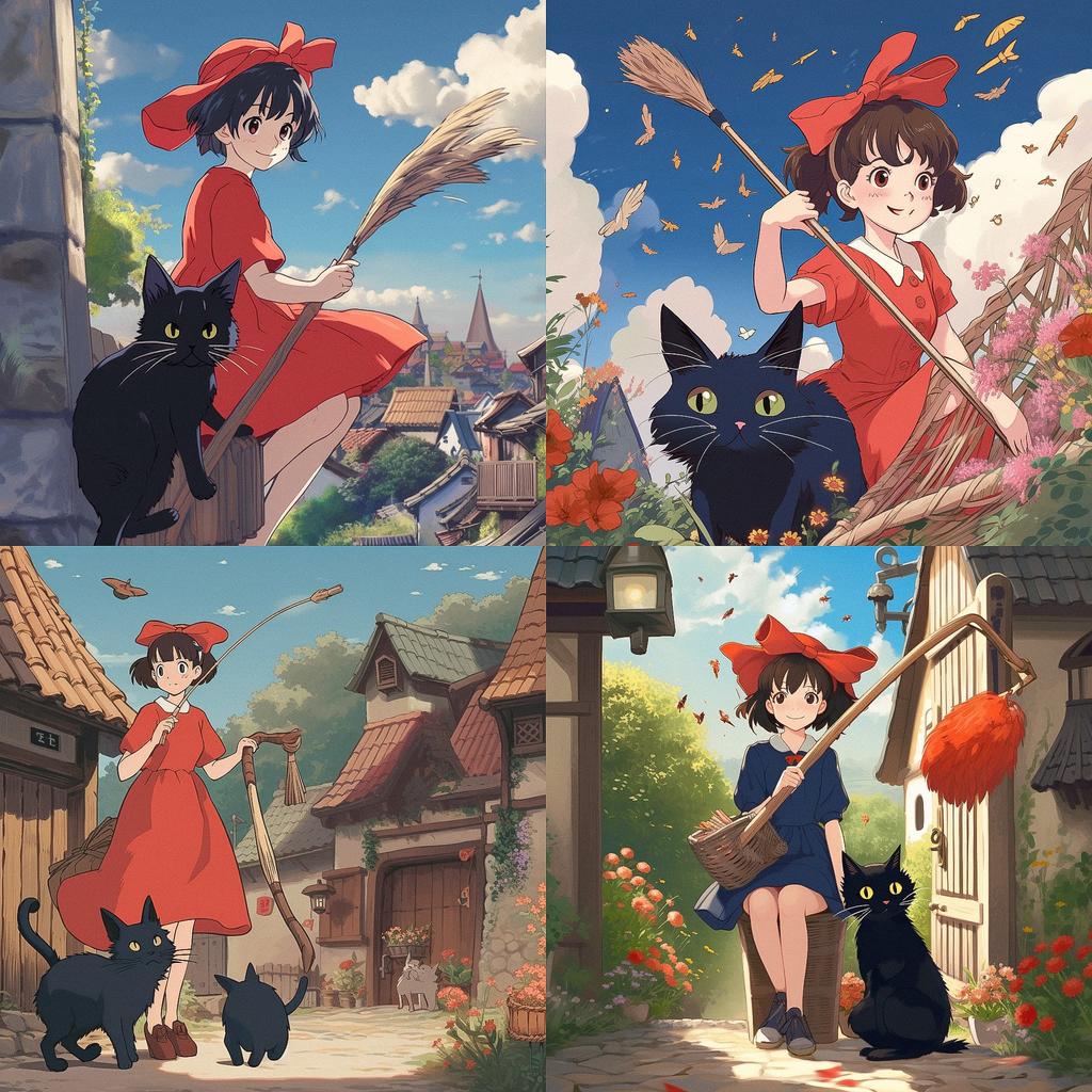 Kiki's Delivery Service style, Midjourney V5, render 1 of 4