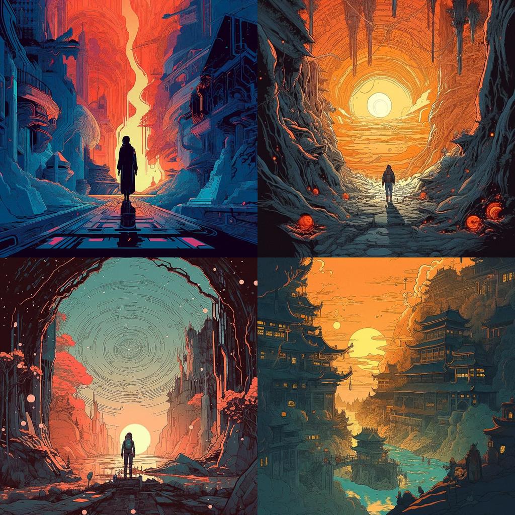 Kilian Eng style, Midjourney V5, render 1 of 4