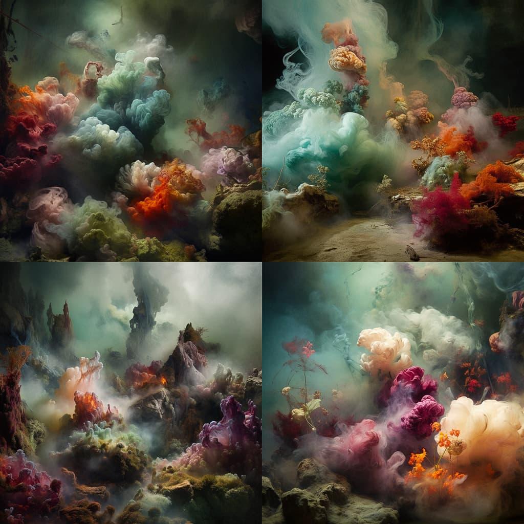 Kim Keever style, Midjourney V5, render 1 of 4