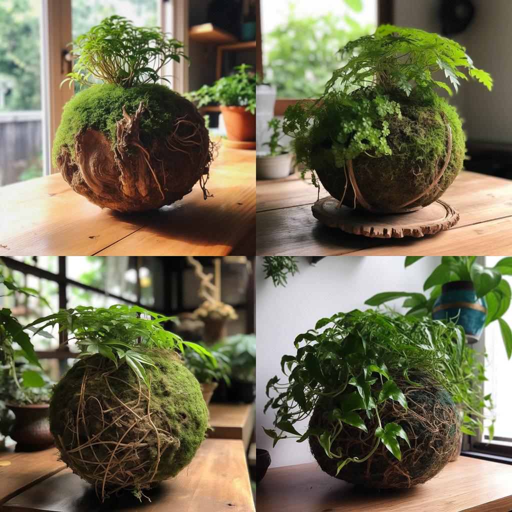 Kokedama style, Midjourney V5, render 1 of 4