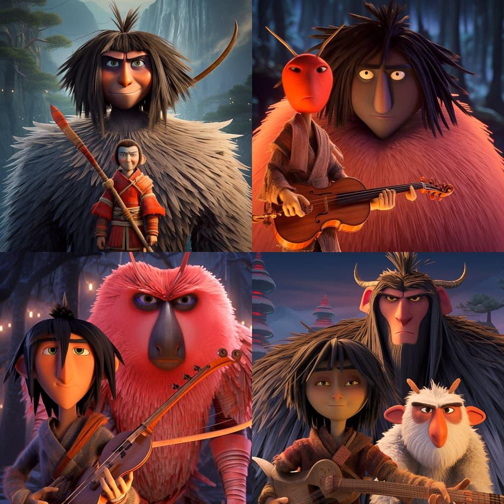 Kubo And The Two Strings style, Midjourney V5, render 1 of 4