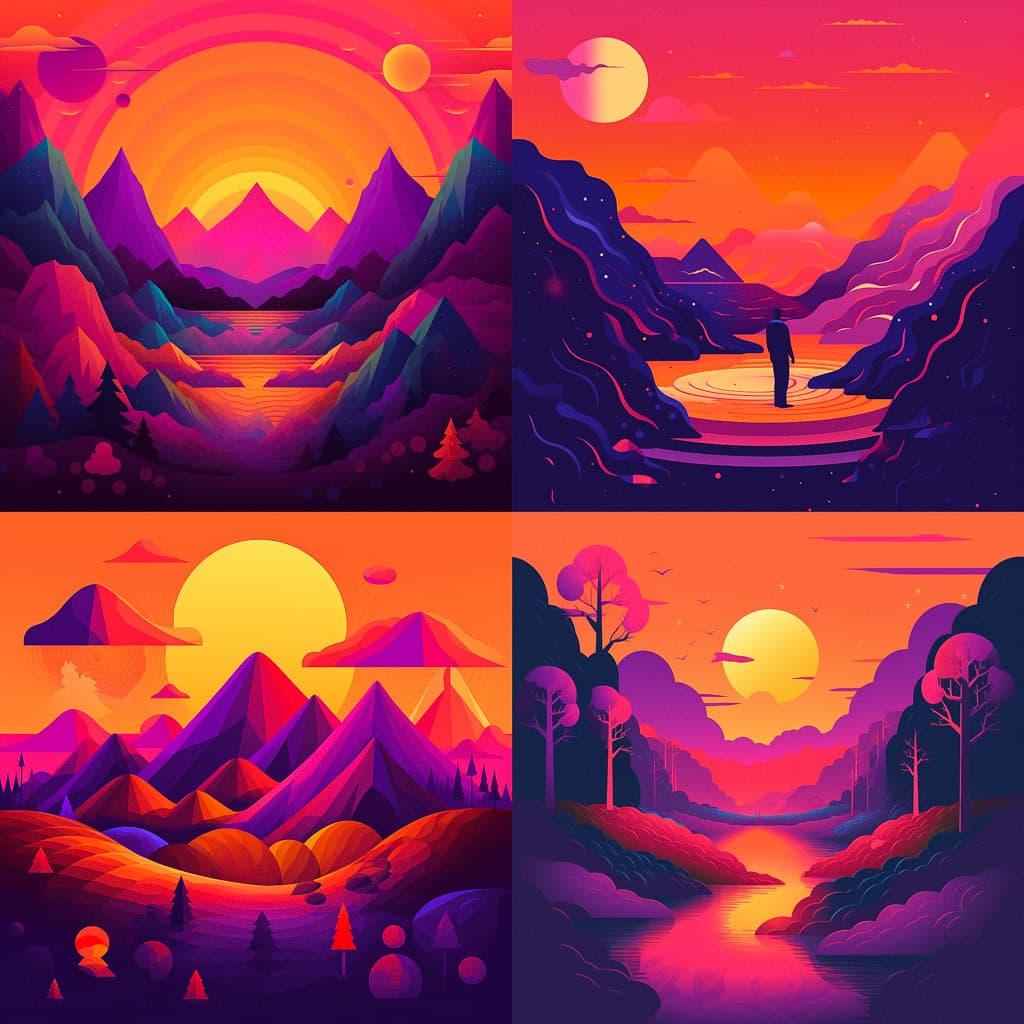 Kurzgesagt style, Midjourney V5, render 1 of 4