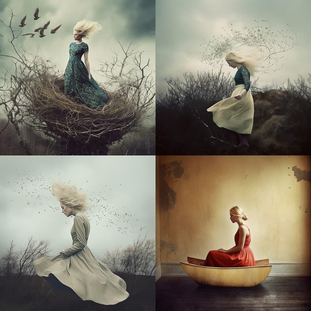 Kylli Sparre style, Midjourney V5, render 1 of 4