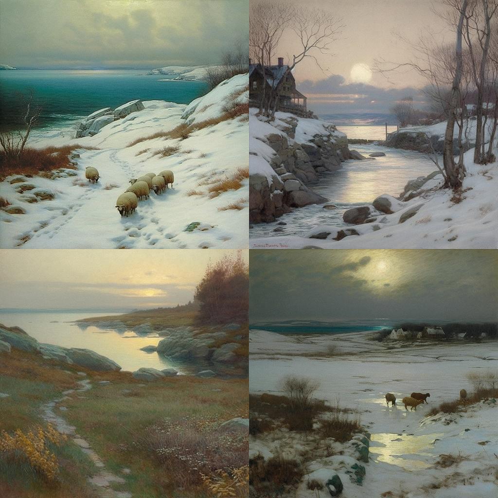 L. Birge Harrison style, Midjourney V5, render 1 of 4