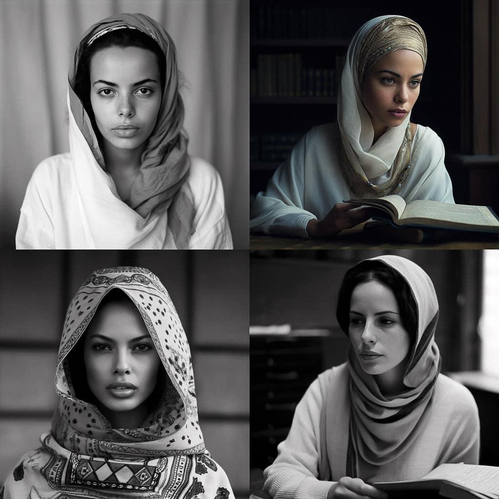 Lalla Essaydi style, Midjourney V5, render 1 of 4