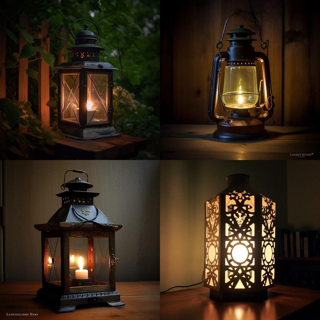 Lantern-lit style, Midjourney V5, render 1 of 4
