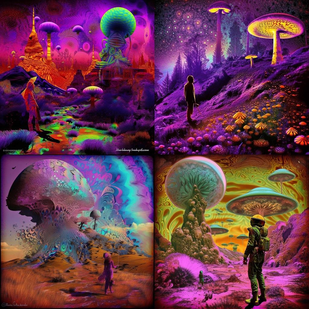 Larry Carlson style, Midjourney V5, render 1 of 4