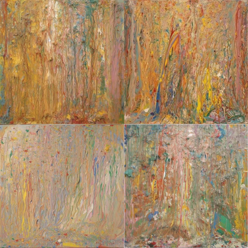 Larry Poons style, Midjourney V5, render 1 of 4