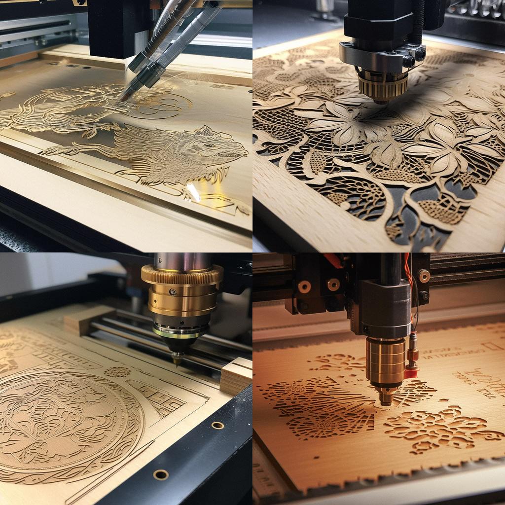 Laser engraving style, Midjourney V5, render 1 of 4