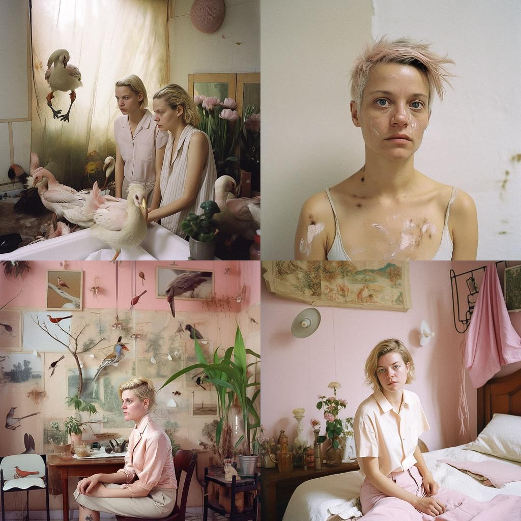 Laure Prouvost style, Midjourney V5, render 1 of 4