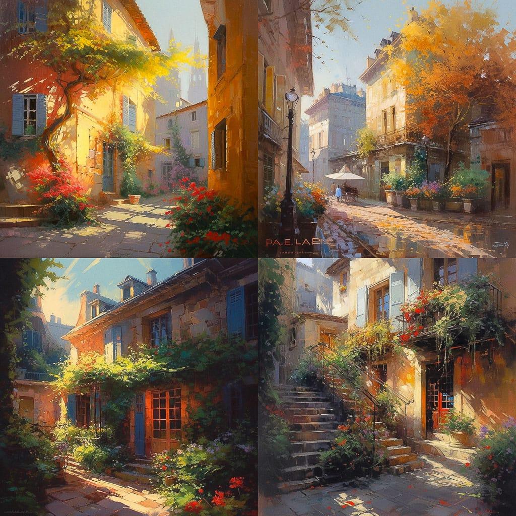 Laurent Parcelier style, Midjourney V5, render 1 of 4