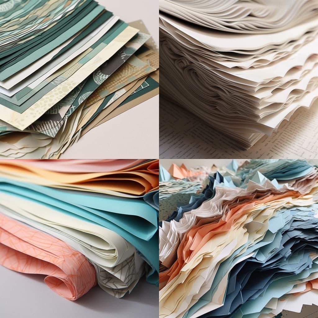 Layered paper style, Midjourney V5, render 1 of 4