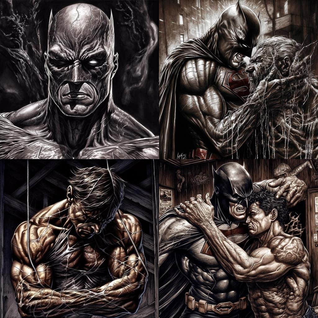 Lee Bermejo style, Midjourney V5, render 1 of 4