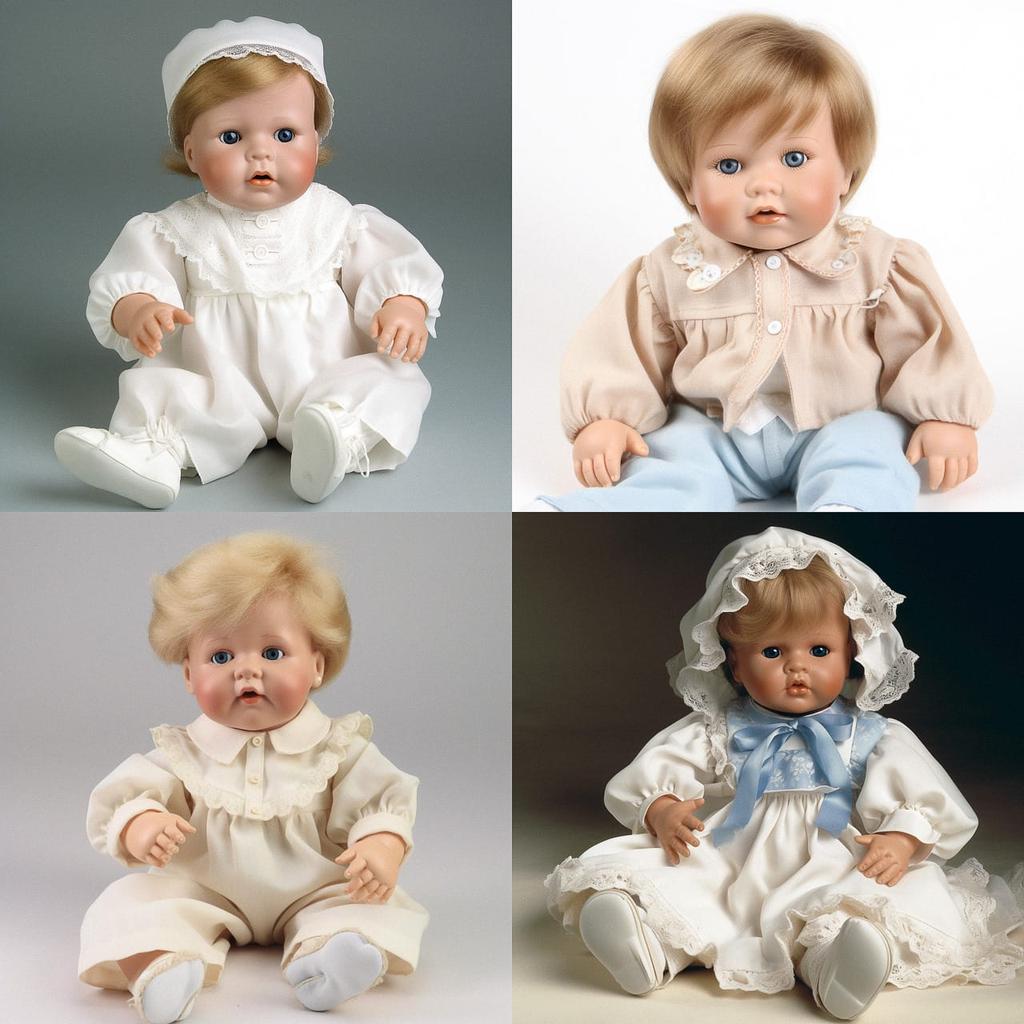 Lee Middleton doll style, Midjourney V5, render 1 of 4
