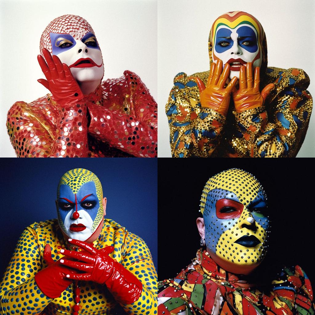 Leigh Bowery style, Midjourney V5, render 1 of 4