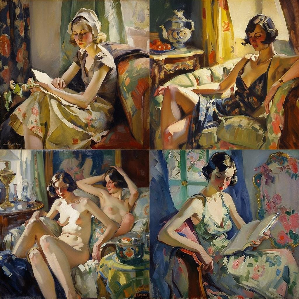 Leo Putz style, Midjourney V5, render 1 of 4