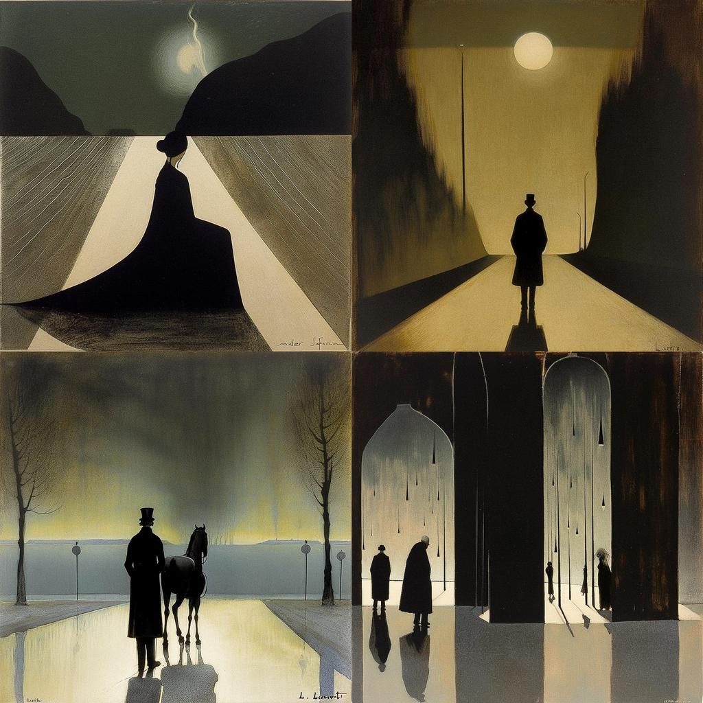 Leon Spilliaert style, Midjourney V5, render 1 of 4