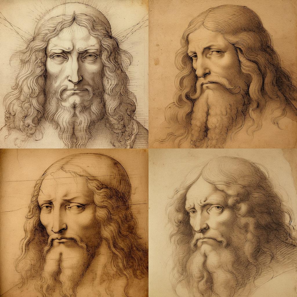 Leonardo Da Vinci style, Midjourney V5, render 1 of 4