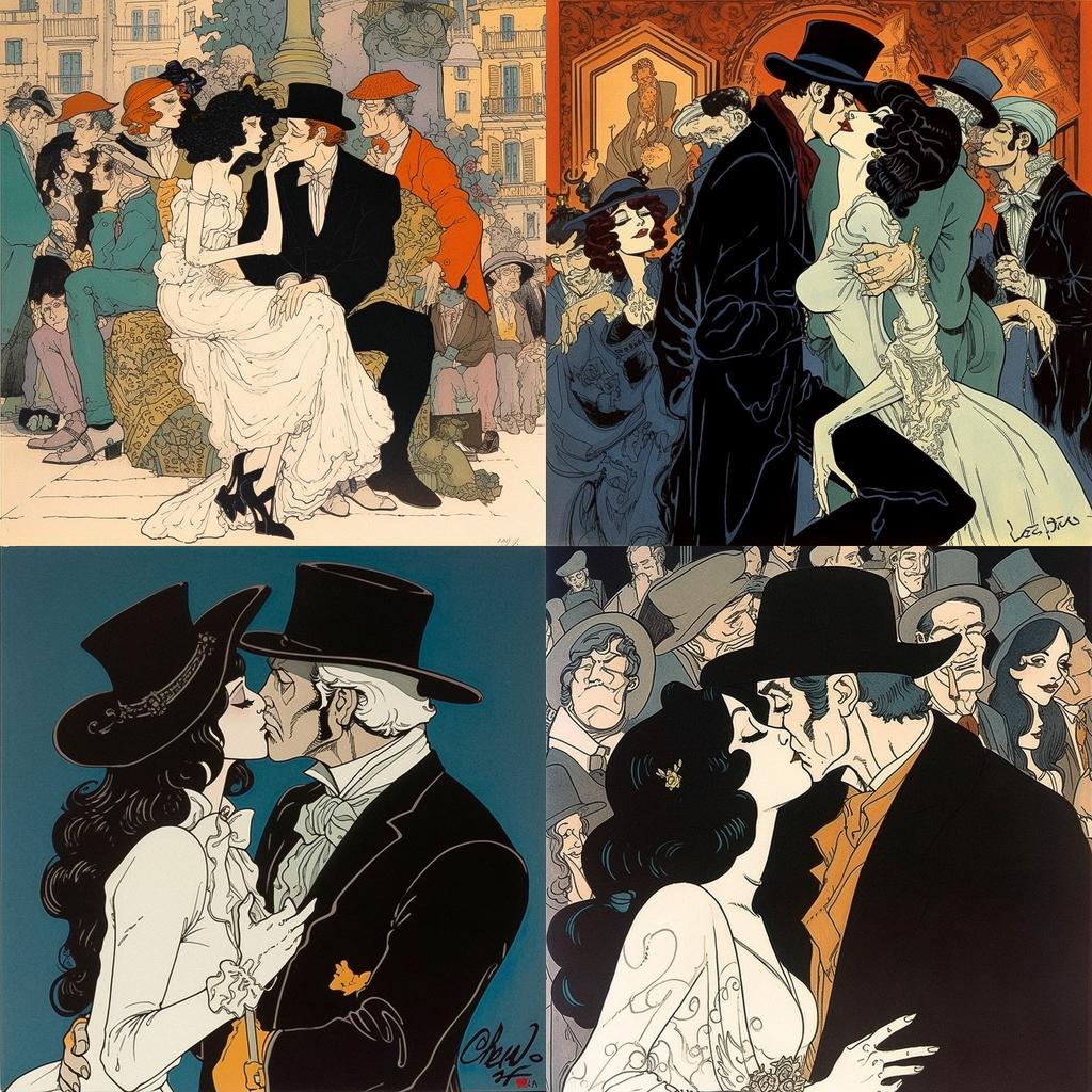 Leone Frollo style, Midjourney V5, render 1 of 4