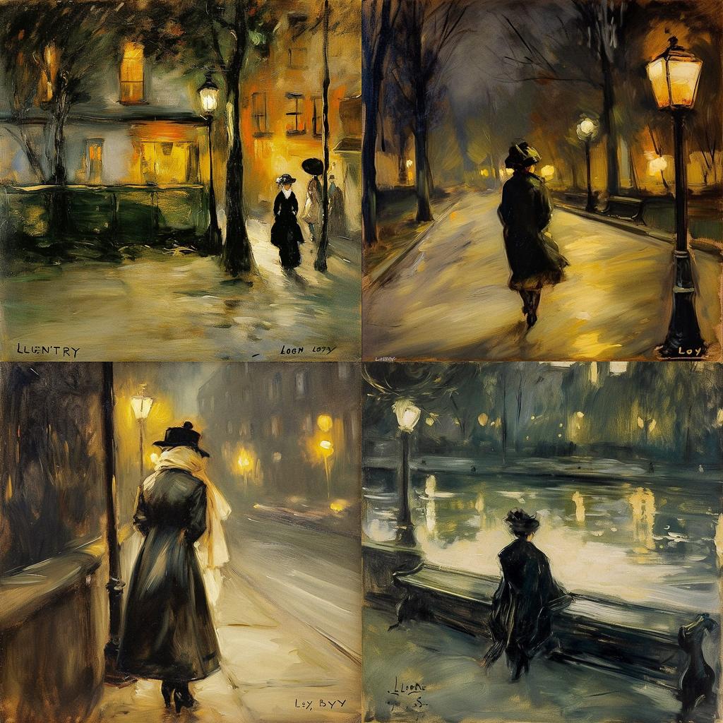 Lesser Ury style, Midjourney V5, render 1 of 4