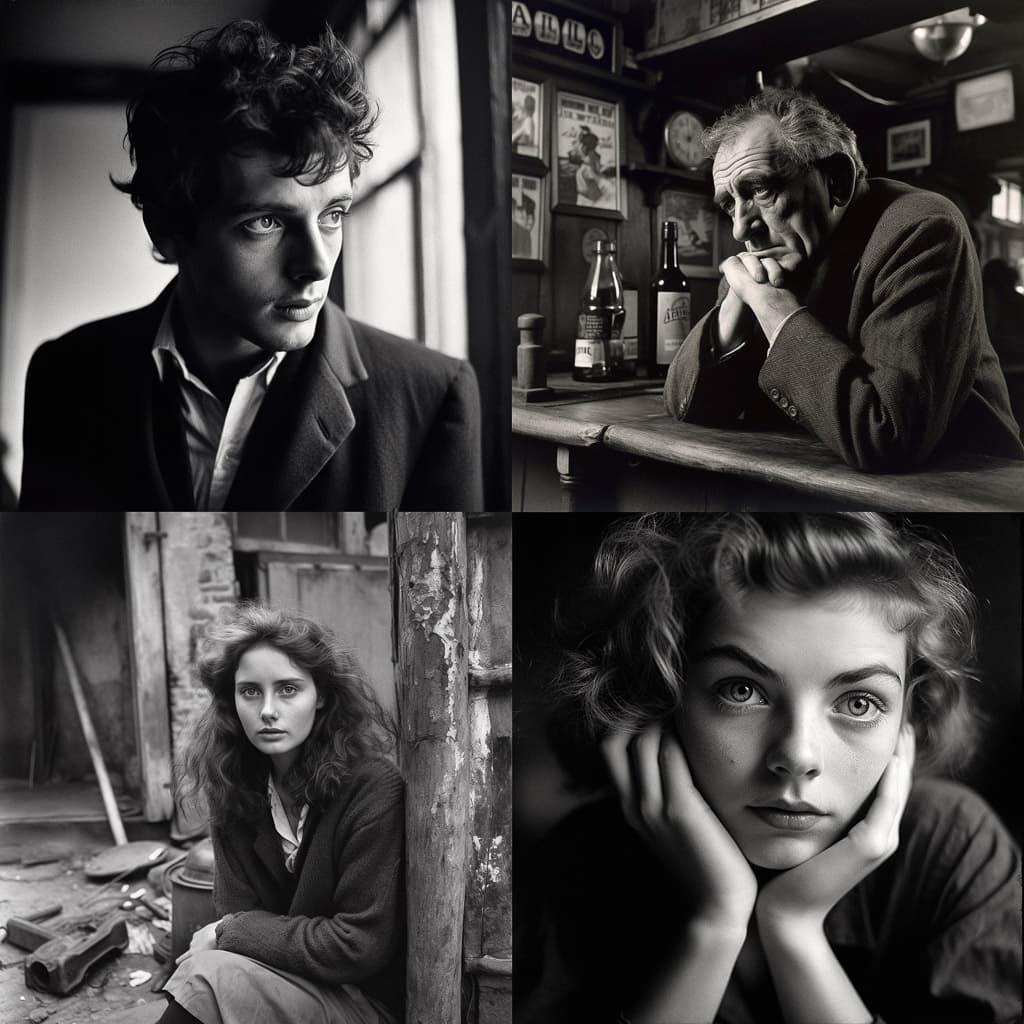 Lewis Morley style, Midjourney V5, render 1 of 4