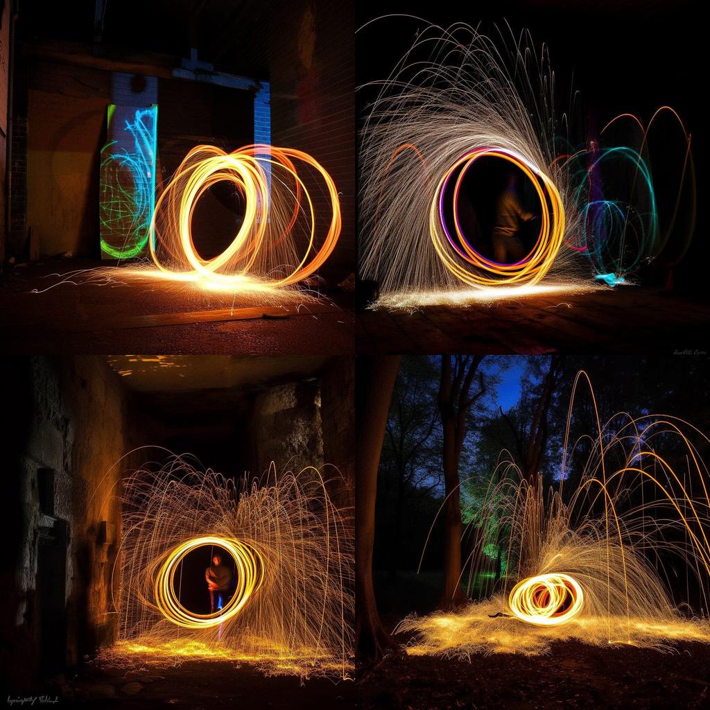 Light painting style, Midjourney V5, render 1 of 4
