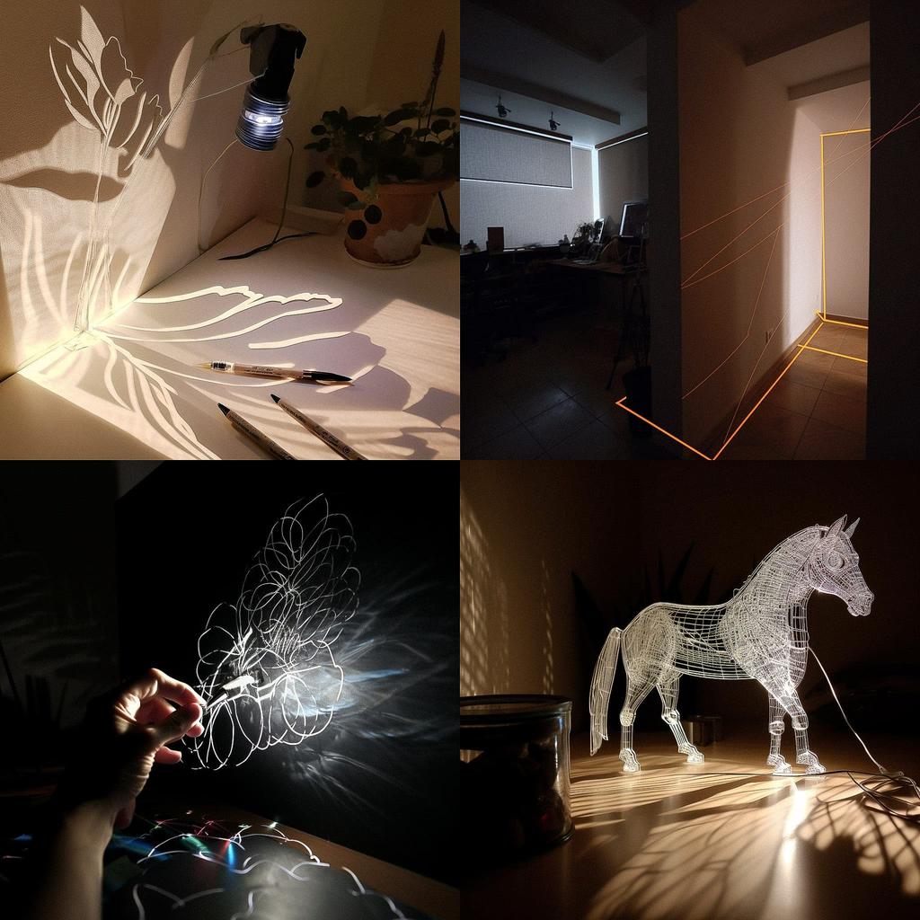 Light tracing style, Midjourney V5, render 1 of 4