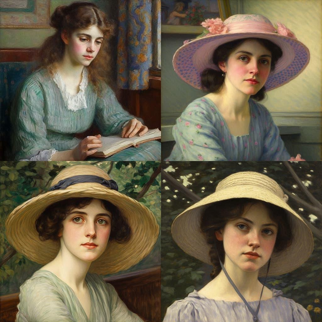 Lilla Cabot Perry style, Midjourney V5, render 1 of 4