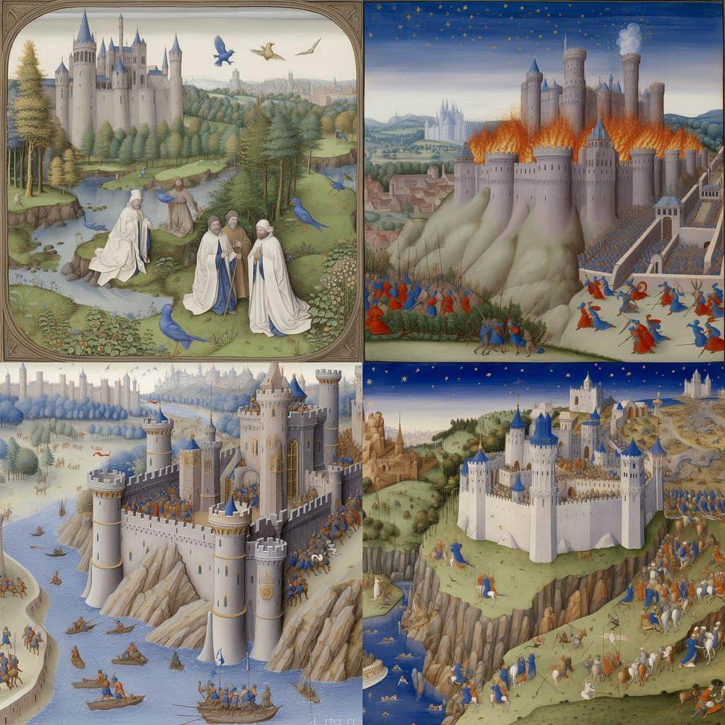 Limbourg brothers style, Midjourney V5, render 1 of 4