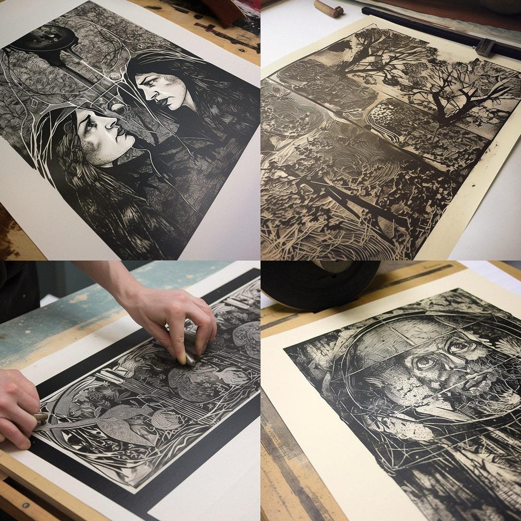 Lithography print style, Midjourney V5, render 1 of 4