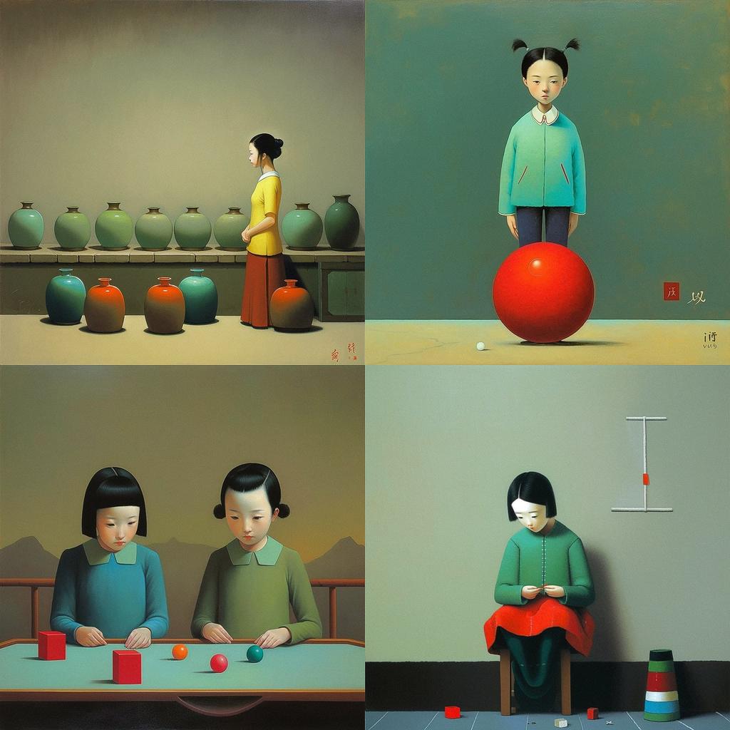 Liu Ye style, Midjourney V5, render 1 of 4