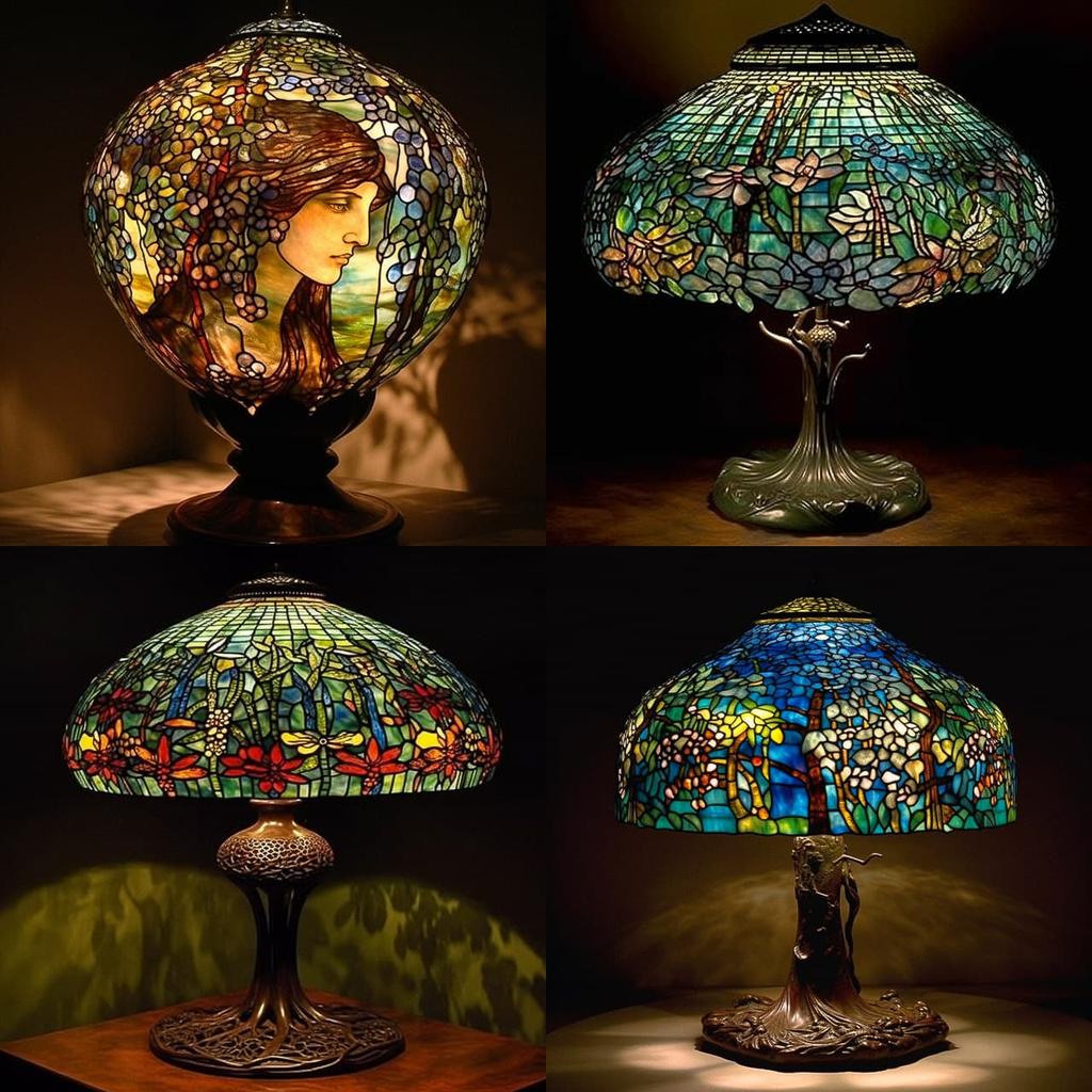 Louis Comfort Tiffany style, Midjourney V5, render 1 of 4