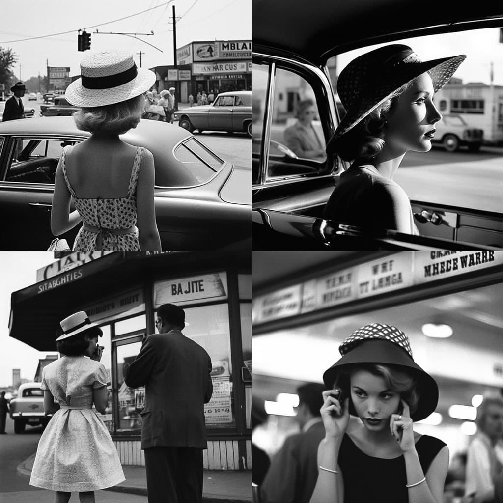 Louis Faurer style, Midjourney V5, render 1 of 4
