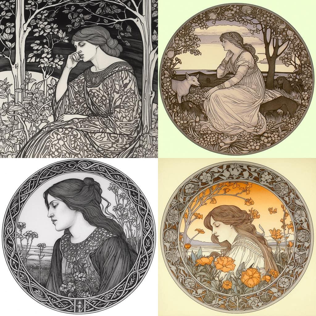 Louis Rhead style, Midjourney V5, render 1 of 4