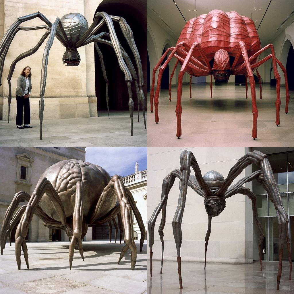 Louise Bourgeois style, Midjourney V5, render 1 of 4