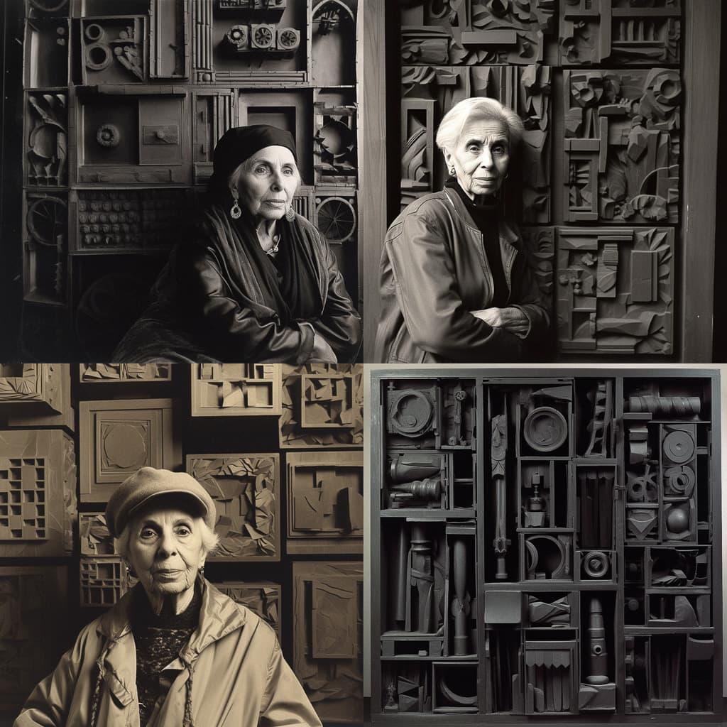 Louise Nevelson style, Midjourney V5, render 1 of 4