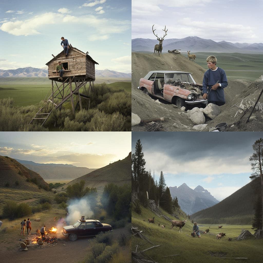 Lucas Foglia style, Midjourney V5, render 1 of 4