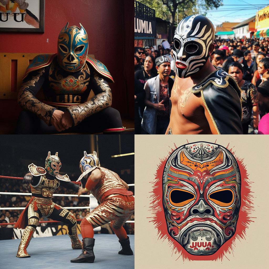 Lucha libre style, Midjourney V5, render 1 of 4