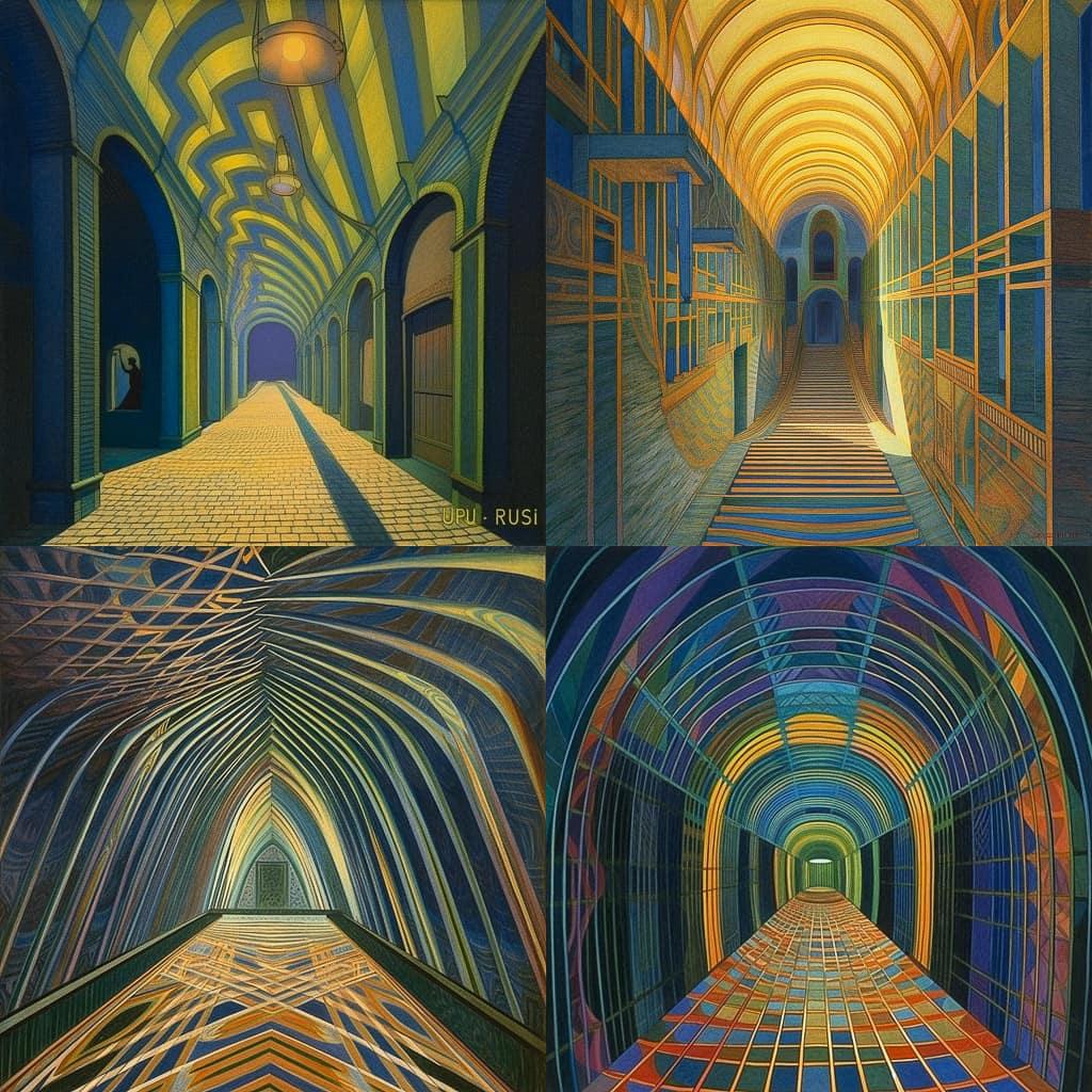 Luigi Russolo style, Midjourney V5, render 1 of 4